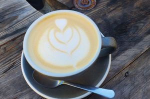 Very good coffee at Drunken Coffee in Cesky Krumlov