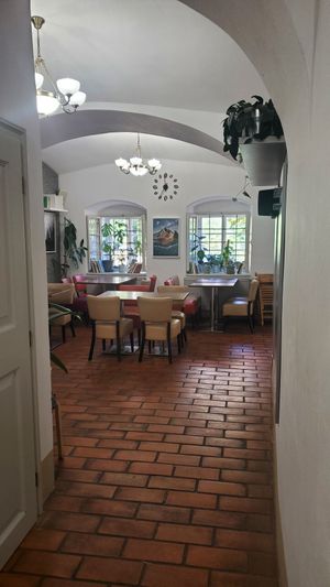 Inside at Drunken Coffee in Cesky Krumlov