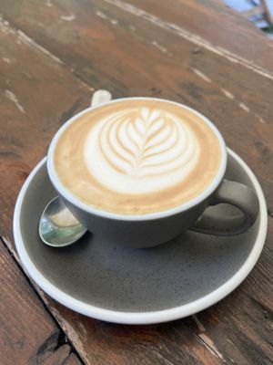 Coffee with oat milkk  at Drunken Coffee in Cesky Krumlov