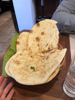 Garlic Naan (ask for vegan naan)   at Namaste Nepal in Graz