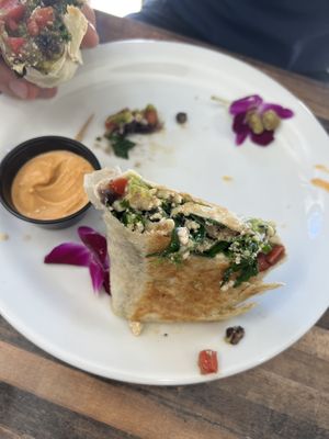 Green burrito. Hardy meal, I recommend   at Victory Caffe in Van Nuys