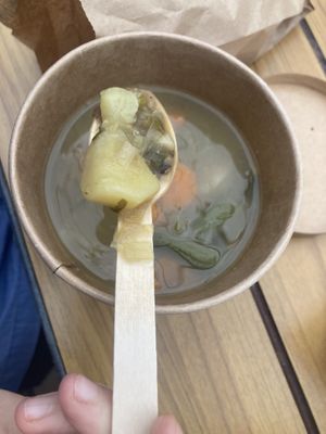 Vegan vegetable soup  at Bio-Insel Stralsund in Stralsund