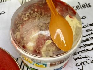 spaghetti ice 'cream' at Braker's Go - Eisdiele in Leipzig