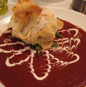 phyllo purse at True Bistro in Somerville
