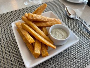 Chickpea panisse at True Bistro in Somerville