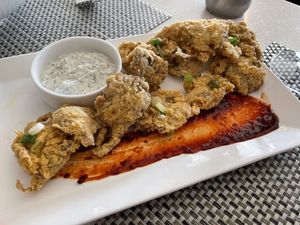 Crispy oyster mushrooms at True Bistro in Somerville