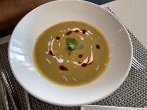 Curried splint lentil soup at True Bistro in Somerville