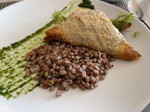 Spanakopita with swiss chard at True Bistro in Somerville