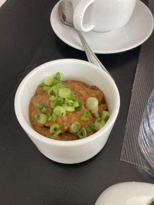 Mushroom gravy   at True Bistro in Somerville