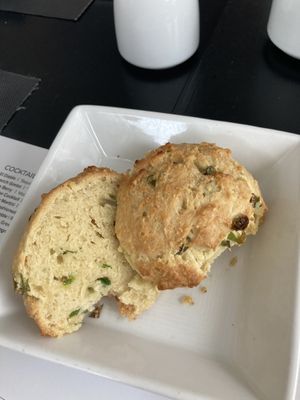 Scallion biscuit  at True Bistro in Somerville