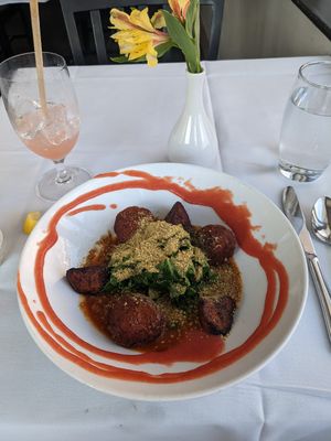 Pea stew at True Bistro in Somerville