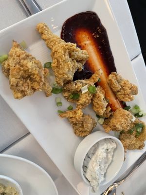 Crispy oyster mushrooms  at True Bistro in Somerville