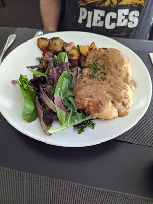 Biscuit and Gravy at True Bistro in Somerville