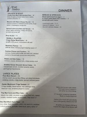   at True Bistro in Somerville