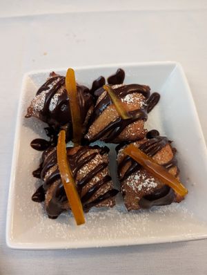 Chocolate filled beignets at True Bistro in Somerville