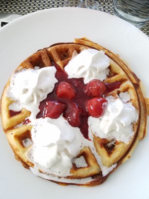 Strawberry Waffle at True Bistro in Somerville