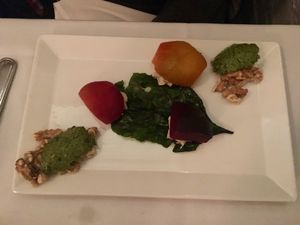 Roasted beet trio at True Bistro in Somerville