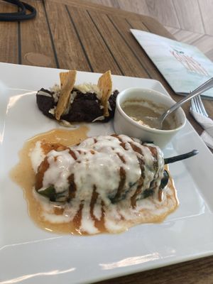 Chile Rellenos Vegano at Konstanz in Cozumel