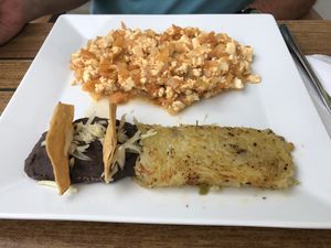 Tofu scramble #Veganuary at Konstanz in Cozumel