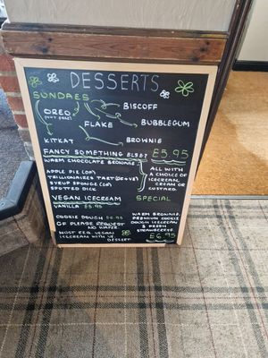 Vegan ice cream at California Tavern in Great Yarmouth