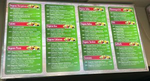 Vegan menu at Falafel Sultan at Falafel Sultan in Hannover