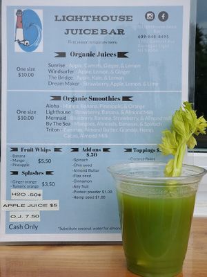 Celery Juice - 12 oz or 32 oz - call to preorder at Lighthouse Juice Bar in Harvey Cedars