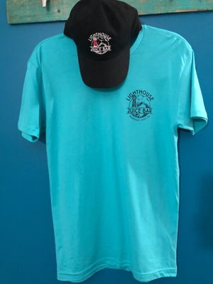  T-Shirts (S-2X) S-XL are $20 and 2X is $22. Front/Back of hoodies and T-shirts are the same. Shipping available on our Square Site. https://lighthouse-juice-bar.square.site at Lighthouse Juice Bar in Harvey Cedars