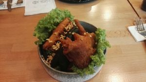 Dark bao buns with tofu in beer tempura at Boho in Lodz