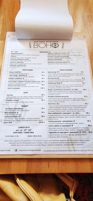 Dania główne at Boho in Lodz