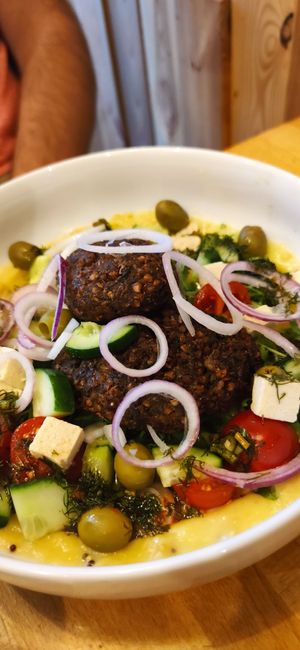 Buckwheat mushroom cutlets at Boho in Lodz