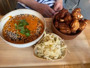 No-chicken cauliflower wings  at Boho in Lodz