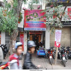 The restaurant is towards the back. at Diamond II Vegetarian Restaurant in Hanoi