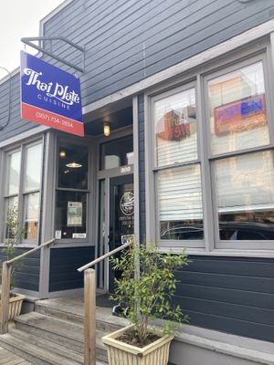 View from the street  at Thai Plate in Jackson