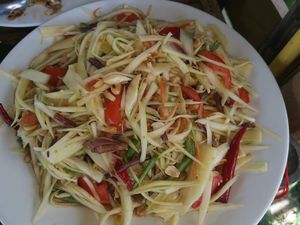 Papaya salat at Vithee J in Koh Phangan