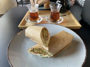 Falafel wrap  at Petra Bakery & Falafel in Vilnius