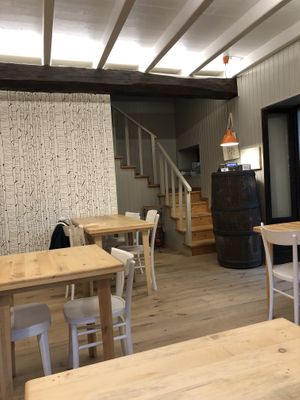 Inside the restaurant  at Koivu in Valchiusa