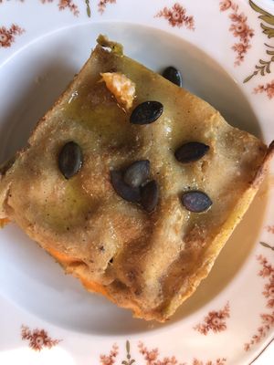 Pumpkin lasagna  at Koivu in Valchiusa