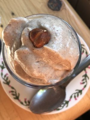 Hazelnut mousse  at Koivu in Valchiusa