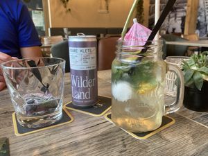 Homemade ice tea and lemonade  at Paviljoen Het ProefLab in Marknesse