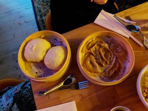 Steamed dumplings at Café Tropical in Mannheim