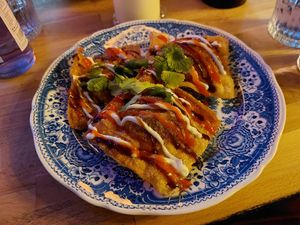 Wantan fried dumplings at Café Tropical in Mannheim