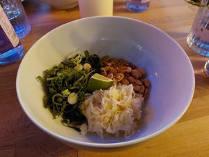 Salad with coriander at Café Tropical in Mannheim