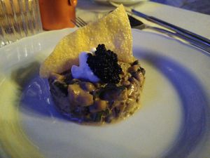 Mushroom ceviche at Café Tropical in Mannheim