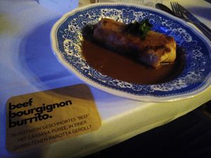 Beef bourgignon - as a burrito at Café Tropical in Mannheim