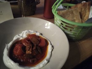 Cream cheese with tomato and garlic at Café Tropical in Mannheim