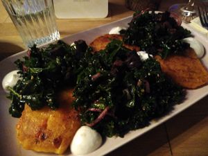 Kale salad at Café Tropical in Mannheim