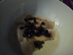 The best filled pasta on creamy sauce ever at Café Tropical in Mannheim