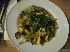 Sour courgette at Café Tropical in Mannheim