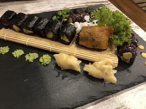 Black rolls  at Niiko Sushi x Vegan in Leipzig