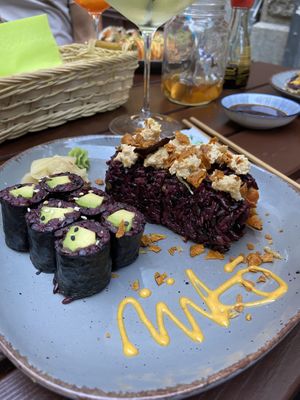 Avocado and sweet potato maki  at Niiko Sushi x Vegan in Leipzig